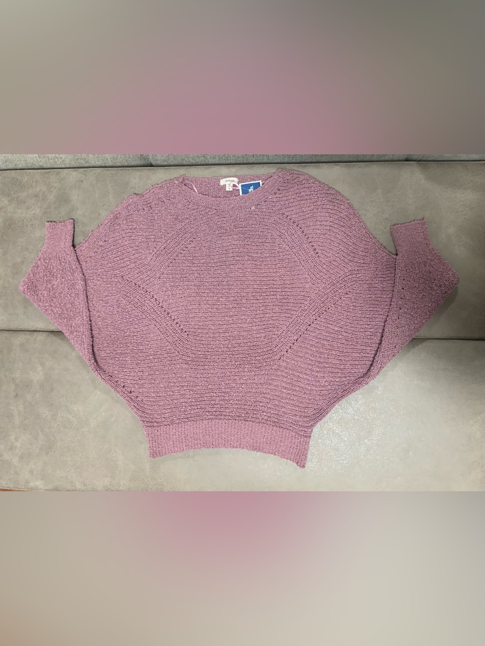 Debut Womens Blush Pink Knit Soft Dolman Sleeve Pullover Sweater NEW Size Small